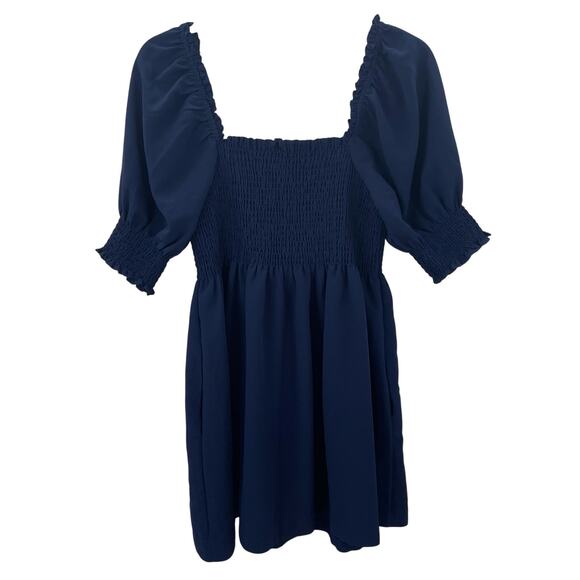 Hill House Home The Athena Nap Dress Wrinkle Resistant Navy Crepe M - Picture 9 of 9